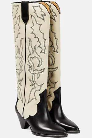 Isabel Marant Leila leather and suede cowboy boots