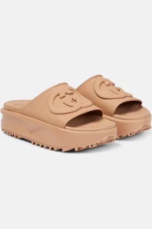 Gucci GG rubber platform slides