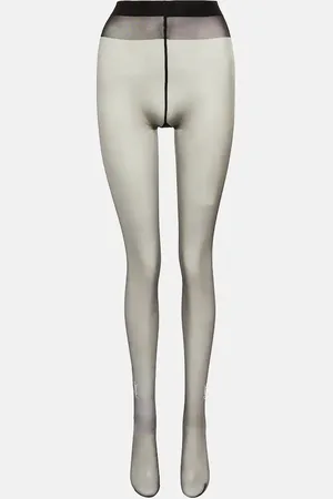 Saint Laurent Monogram crystal-embellished tights