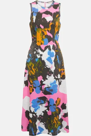 Christopher Kane Mindscape Camouflage cotton jersey midi dress