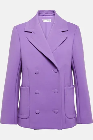 Oscar de la Renta Double-breasted wool-blend blazer