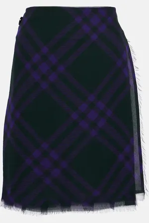 Burberry Checked silk miniskirt