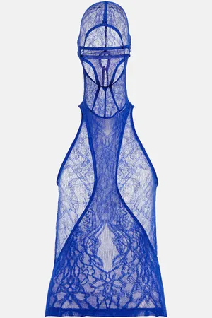 DION LEE Lace mask top