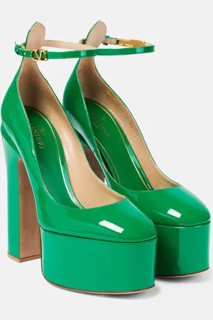 VALENTINO GARAVANI Tan-Go 155 leather platform pumps