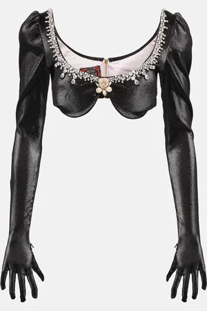 Miss Sohee Embellished bra top with gloves
