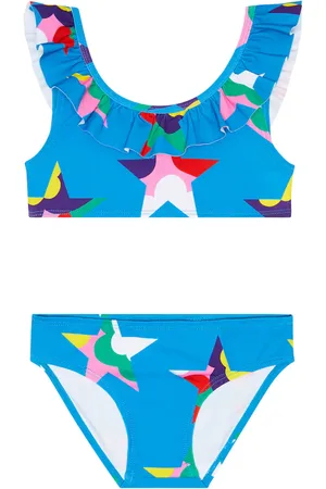 Stella McCartney Printed ruffle-trimmed bikini