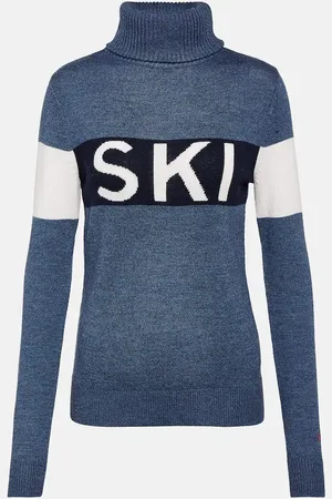 Perfect Moment Colorblocked wool turtleneck sweater