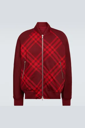 Burberry Check wool-blend bomber jacket