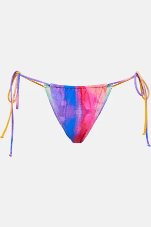 Reina Olga Printed self-tie bikini bottoms
