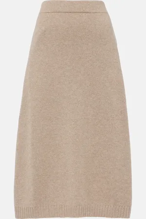 Brunello Cucinelli Wool and silk blend midi skirt