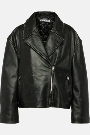Acne Studios Distressed leather biker jacket