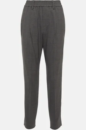 Brunello Cucinelli Embellished wool-blend pants