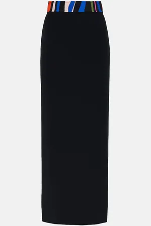 Puccini Marmo crÃªpe maxi skirt