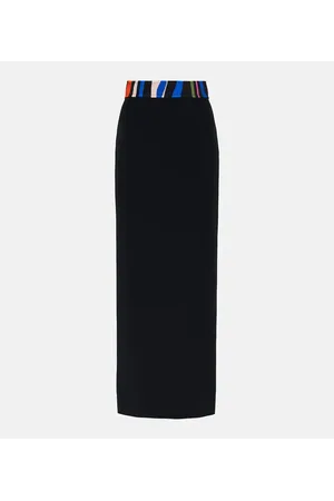 Puccini Marmo crÃªpe maxi skirt