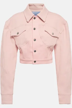 MUGLER Cropped denim jacket