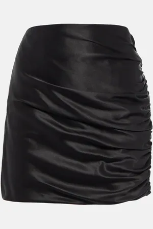 The Sei Ruched silk miniskirt
