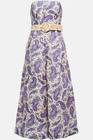 ZIMMERMANN Devi strapless linen jumpsuit