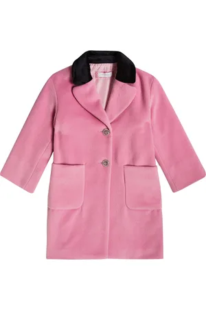 MONNALISA Embellished velour coat