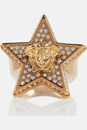 VERSACE La Medusa crystal-embellished ring