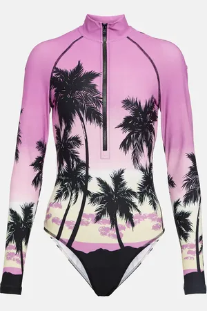 Palm Angels Pink Sunset printed swimsuit