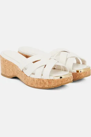 Jimmy Choo Maribou 50 leather sandals