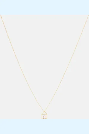 Aliita Casita 9kt yellow necklace with enamel