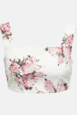 EMILIA WICKSTEAD Jeanie floral cotton crop top