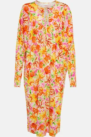 DRIES VAN NOTEN Floral-print jersey midi dress