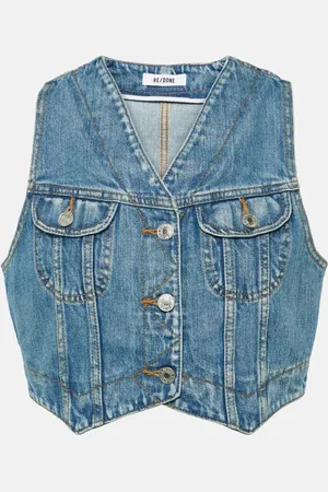 RE/DONE Cropped denim vest