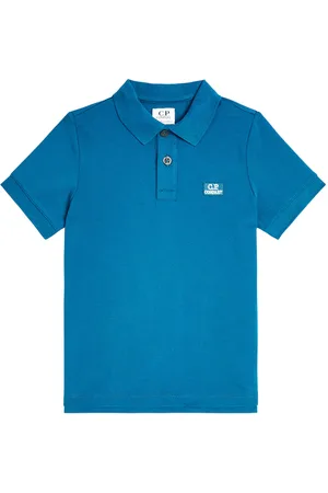 C.P. Company Logo cotton-blend pique polo shirt