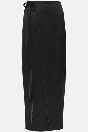Nanushka Racha wrap satin maxi skirt