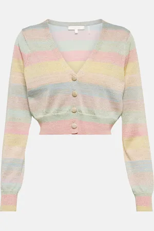 LOVESHACKFANCY Asteria cropped knit cardigan