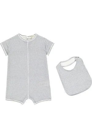 Caramel Baby Petersham cotton bodysuit and bib set