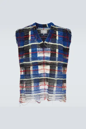 Maison Margiela Distressed mohair-blend vest