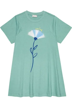 Il gufo Floral cotton jersey dress