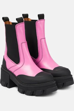 Ganni Leather Chelsea ankle boots