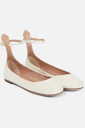 VALENTINO GARAVANI Tan-Go patent leather ballet flats