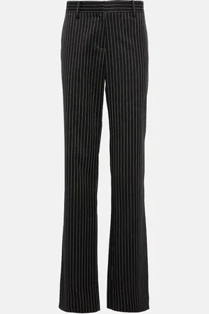 MAGDA BUTRYM Pinstripe low-rise straight wool pants