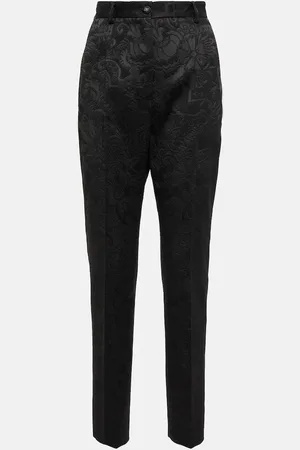 Dolce & Gabbana Jacquard high-rise cropped pants