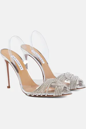 Aquazzura Gatsby 105 embellished slingback pumps