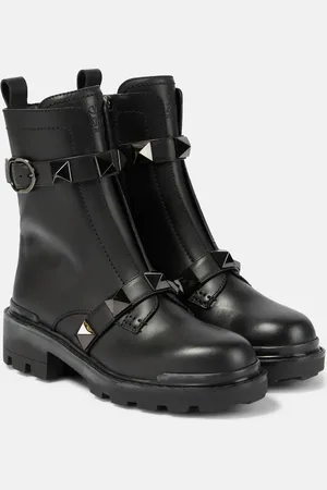 VALENTINO GARAVANI Roman Stud 40 leather combat boots