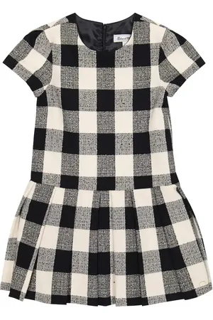 Tartine Et Chocolat Checked bouclÃ© dress