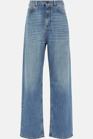 VALENTINO High-rise wide-leg jeans