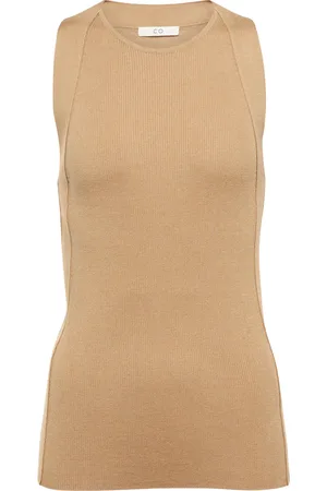 CO Rib-knitted silk tank top