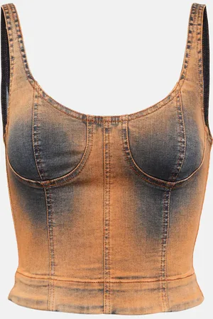 KNWLS Harley denim crop top
