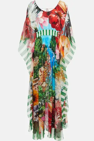 Dolce & Gabbana Portofino printed silk chiffon gown