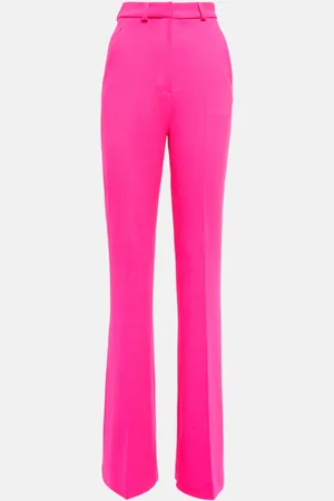 DAVID KOMA High-rise flared wool-blend pants