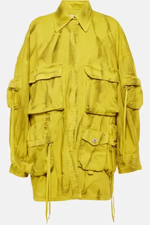 The Attico Fern cotton biker jacket