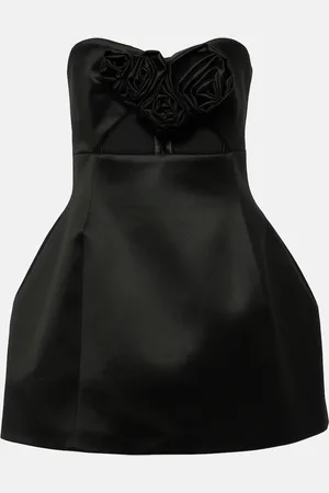 MAGDA BUTRYM Floral-appliquÃ© bustier minidress