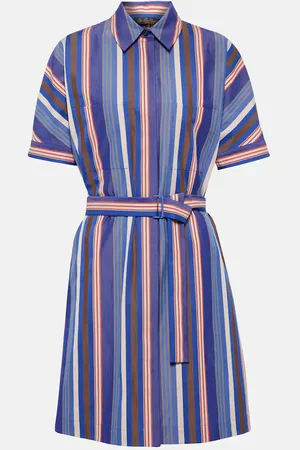 Loro Piana Miranda striped cotton minidress